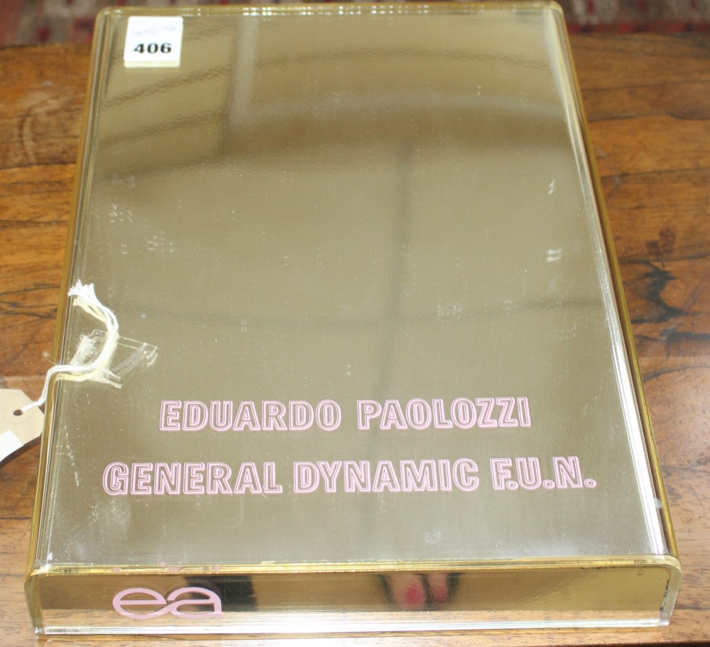 Eduardo Paolozzi, a boxed folio, General Dynamic F.U.N., signed in pencil and numbered 106/350, overall 40 x 28cm, label for Christie
